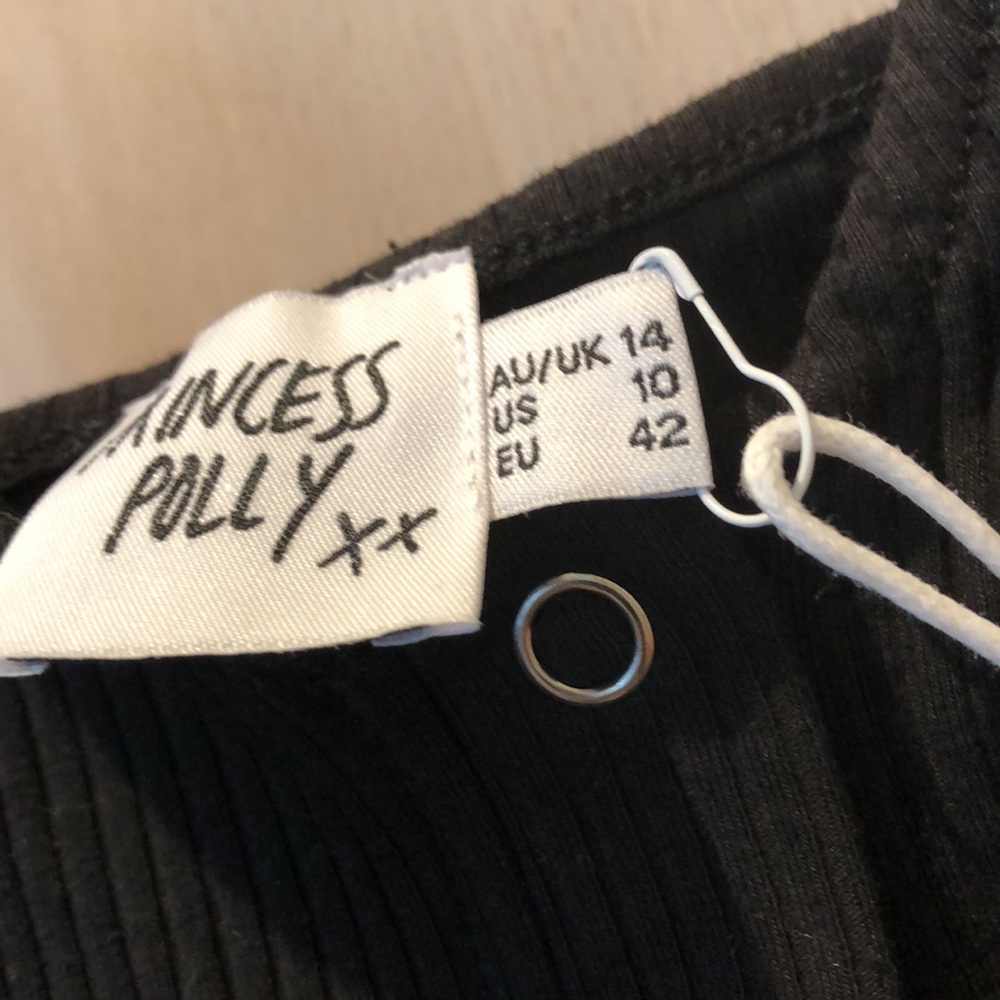 Princess Polly maxi dress. Black. Ribbed material. Size 10 - Picture 9 of 9